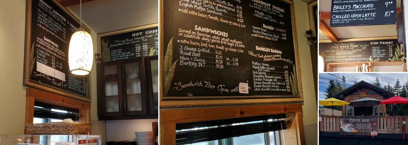 Barkley Cafe Menu