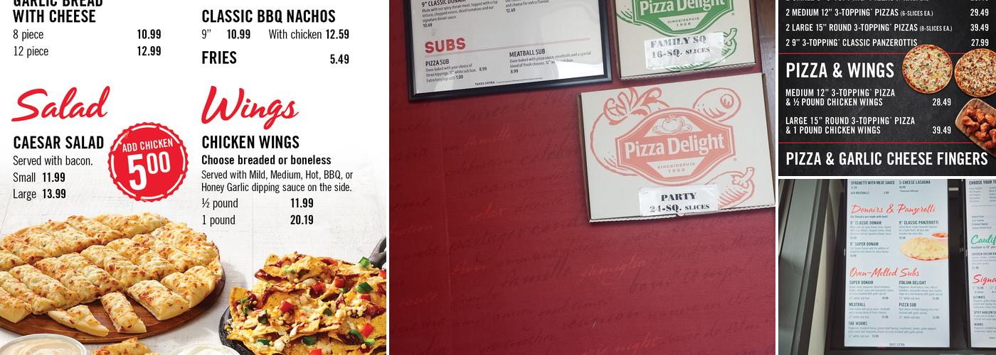Pizza Delight Menu