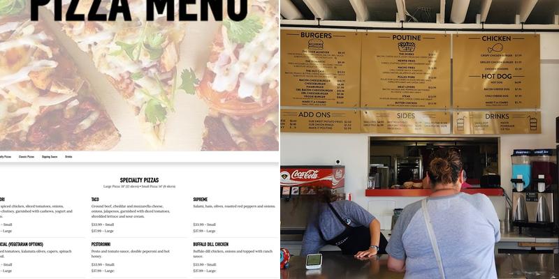 Rustic Pizza Menu