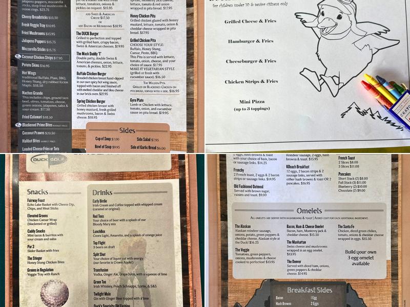 The Duck Inn Bar and Restaurant Menu