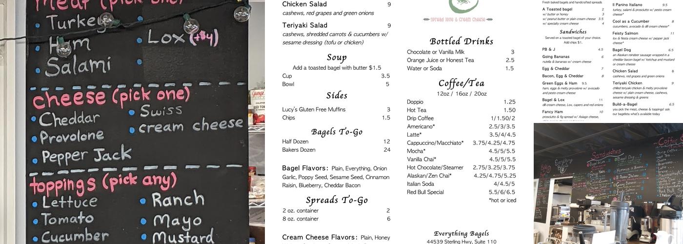 Everything Bagels Menu