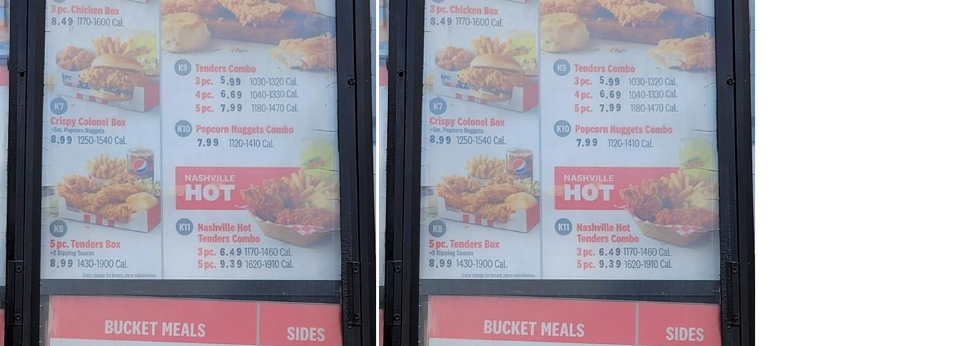 KFC Menu