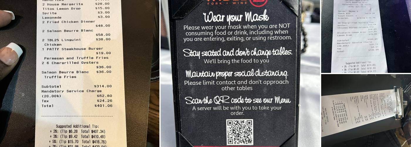 Table25 Fork + Wine Menu