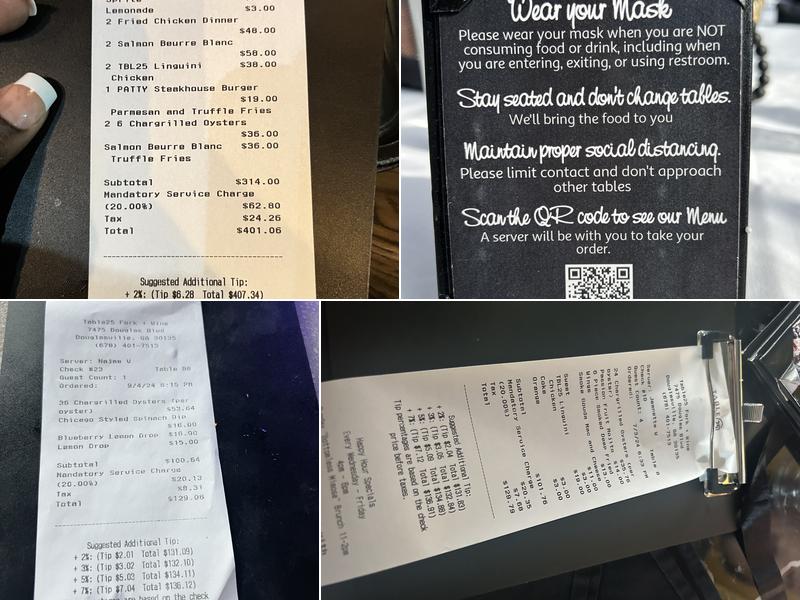 Table25 Fork + Wine Menu
