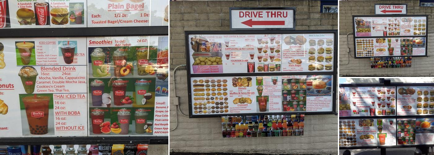 Bosa Donuts Menu