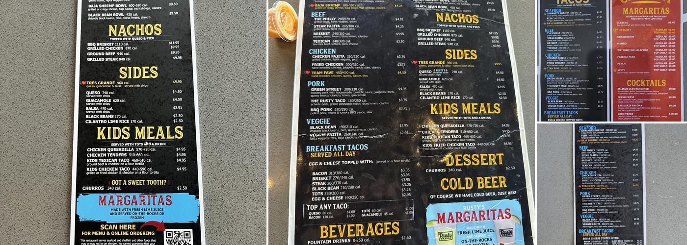 Rusty Taco Menu