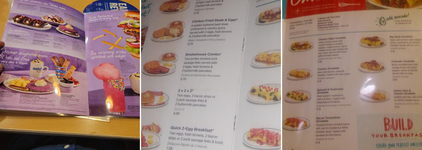 IHOP Menu