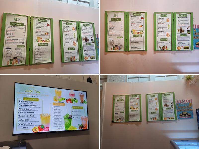 Zen Tea Hot Springs Menu