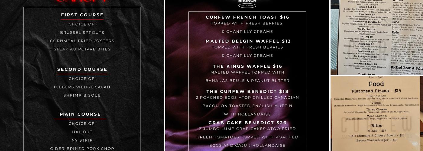 Curfew Menu