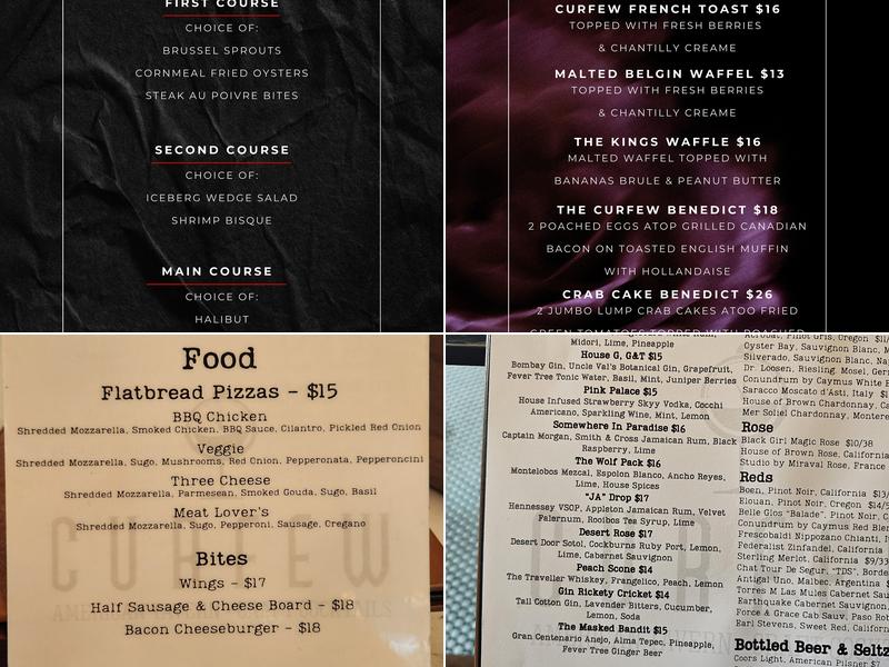 Curfew Menu