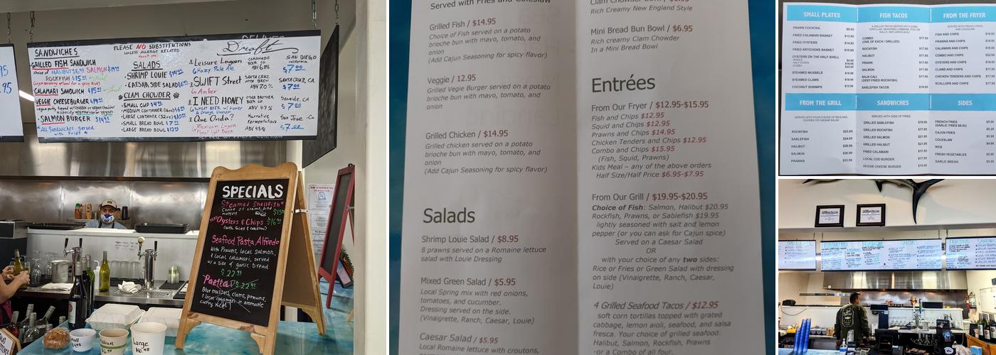 Sea Harvest Moss Landing Menu