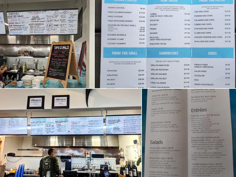 Sea Harvest Moss Landing Menu