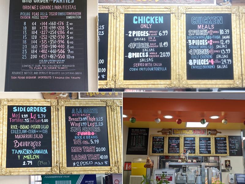 Ricos Pollos Puebla Menu