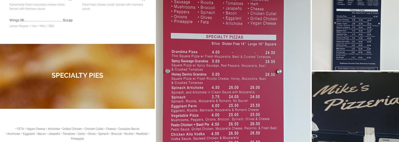 Mike's New York Pizzeria Menu