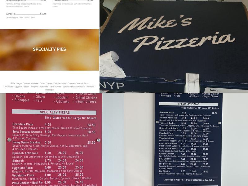 Mike's New York Pizzeria Menu