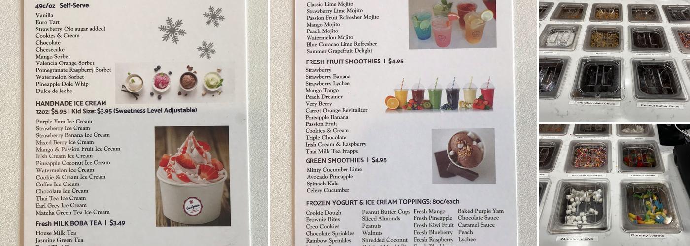 Ice Splash Menu