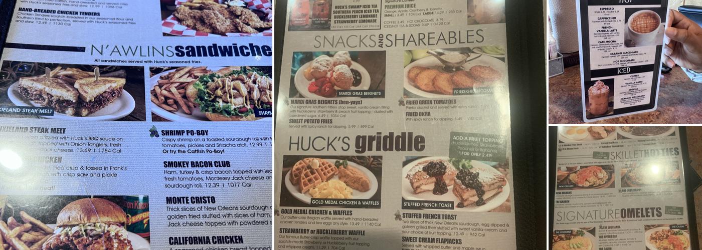 Huckleberry's Breakfast & Lunch Menu