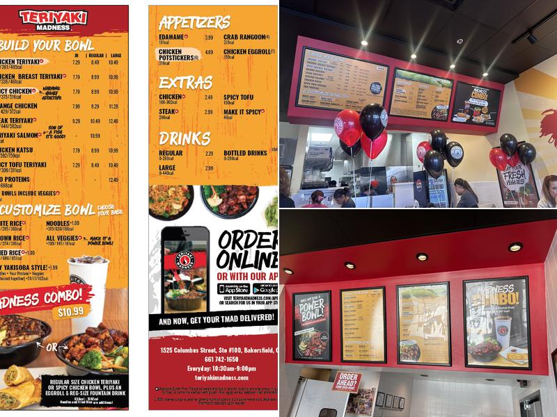 Teriyaki Madness Menu