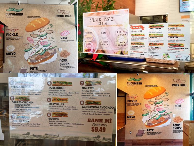 TBread Menu