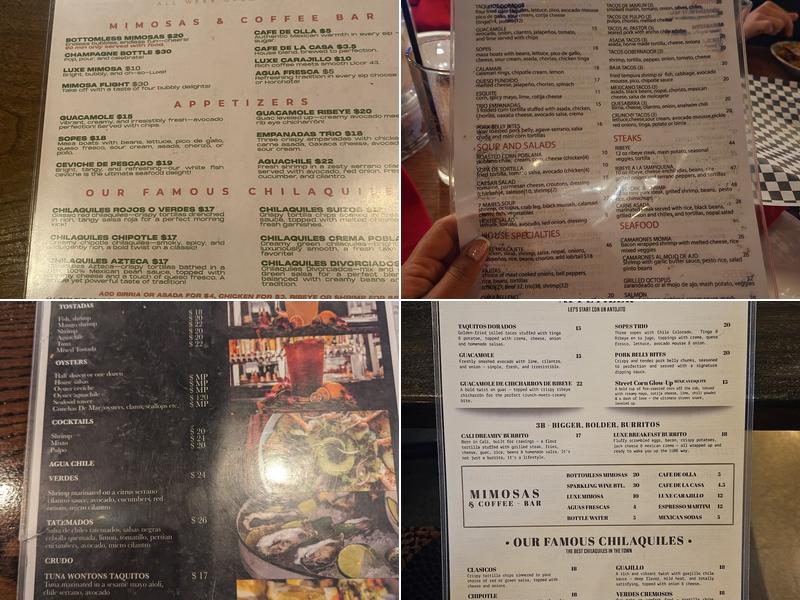 Luxe Kitchen & Cantina Menu