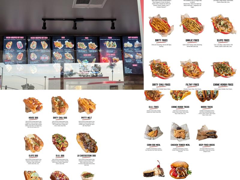 Dirt Dog Downey Menu