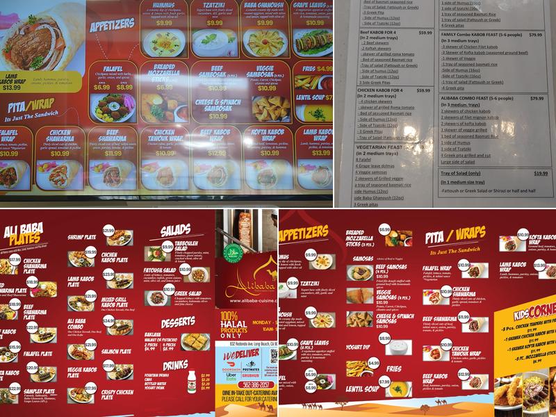 Alibaba Mediterranean Cuisine Menu