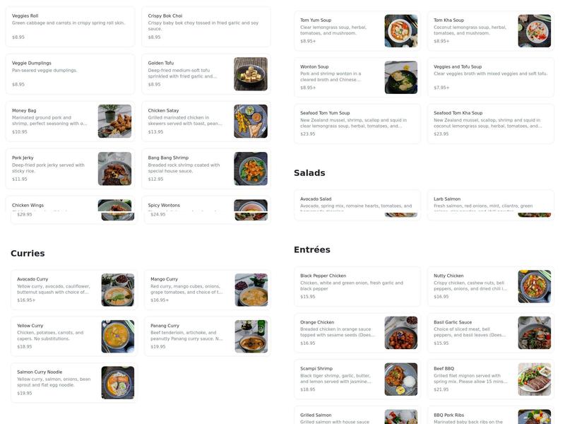 Kin long beach kitchen Menu