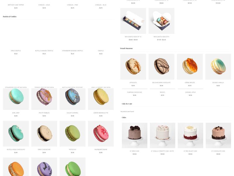 Kayla's Cake Fullerton Menu