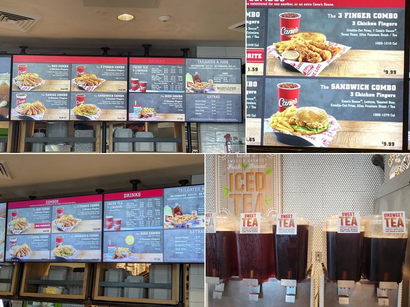 Raising Cane's Menu