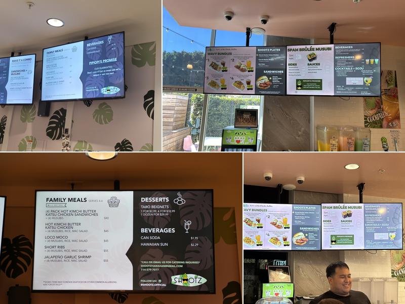 Shootz Menu