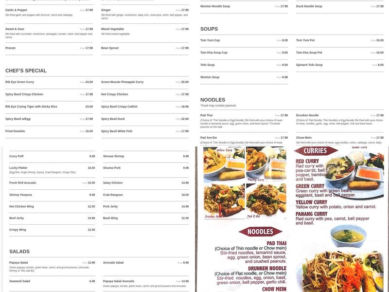 Am Noodle Menu