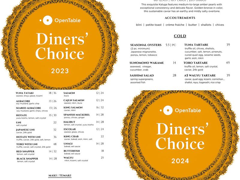 KAVIAR Restaurants Menu