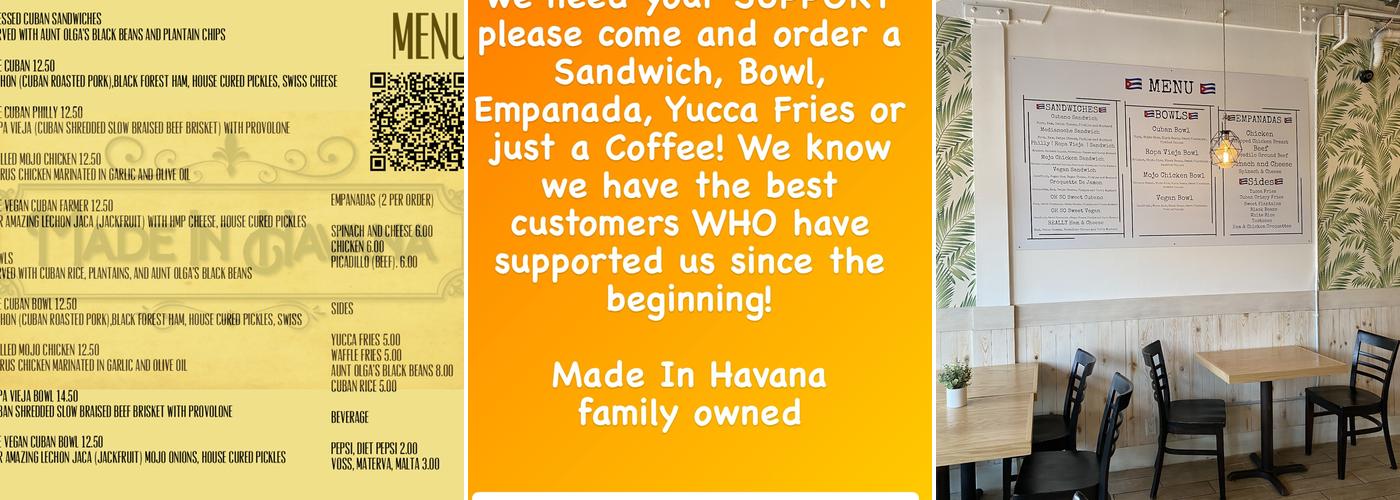 Made in Havana Menu