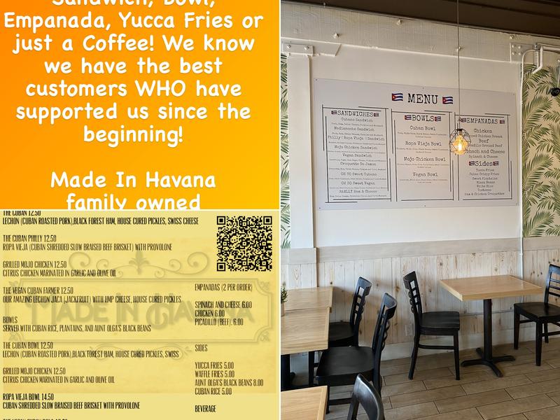 Made in Havana Menu