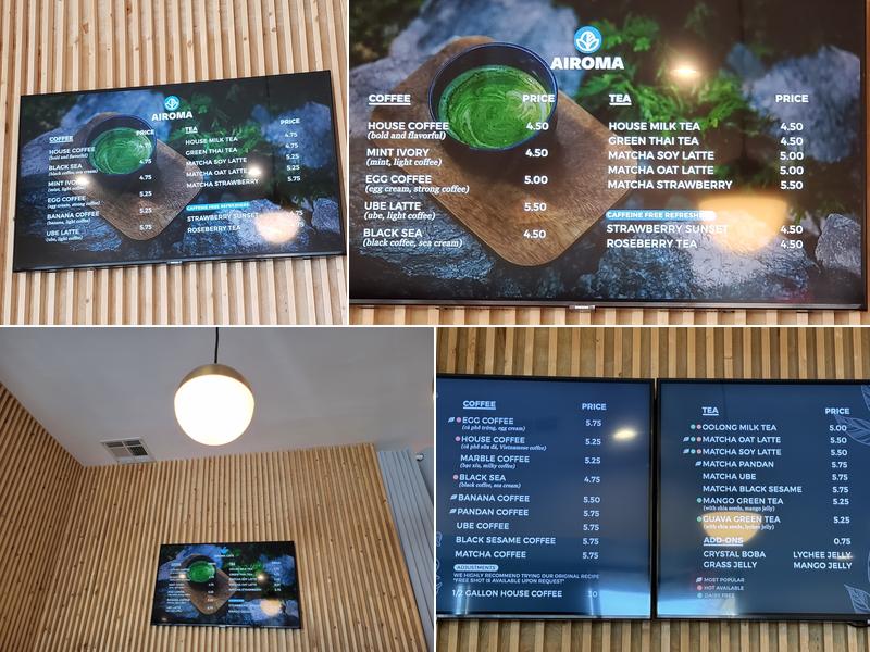 Airoma Cafe Menu