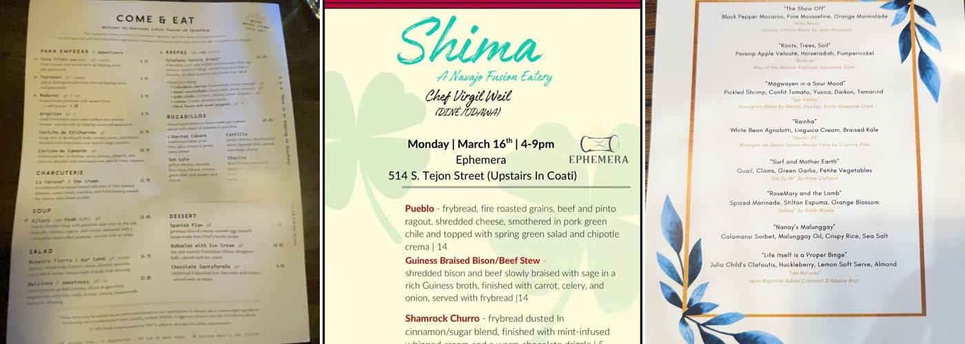 Ephemera Menu