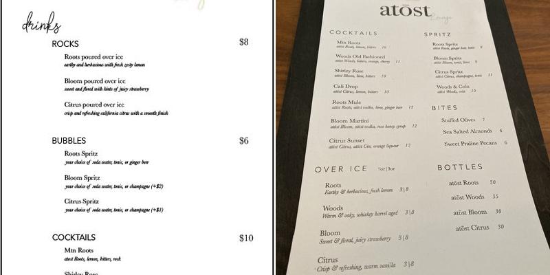 atōst Menu