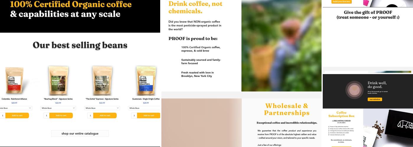 PROOF Coffee Roasters Menu