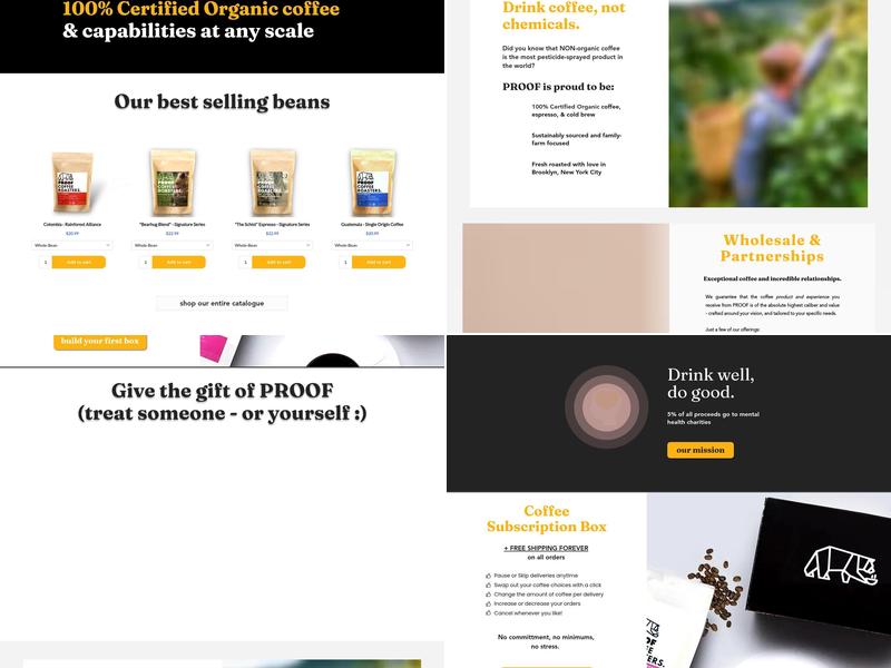 PROOF Coffee Roasters Menu