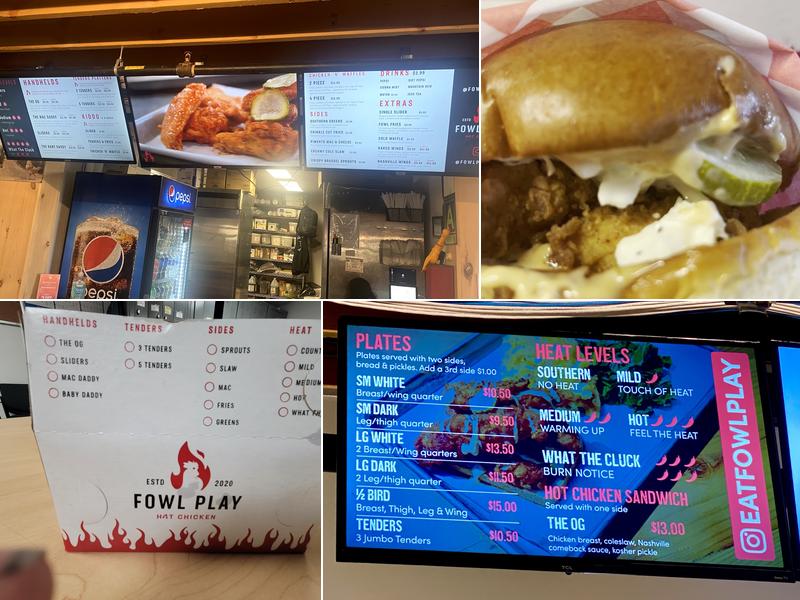 Fowl Play Hot Chicken Menu