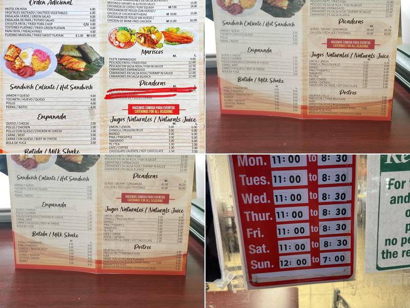 Angel’s Latin Restaurant Menu