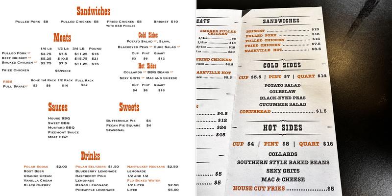 B.T.'s Fried Chicken and BBQ Menu