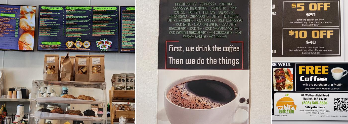 Cafe Yafa Natick Menu