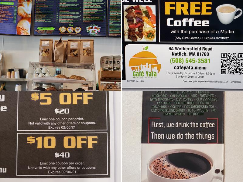 Cafe Yafa Natick Menu