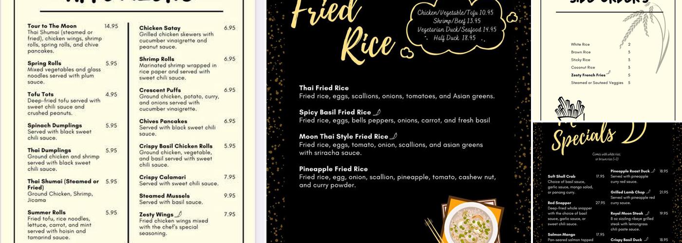 Moon Thai Kitchen NY Menu