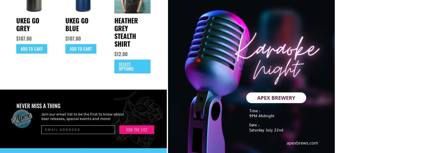 Apex Brewery Menu