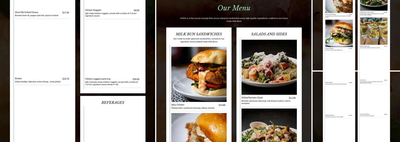 Huda Menu