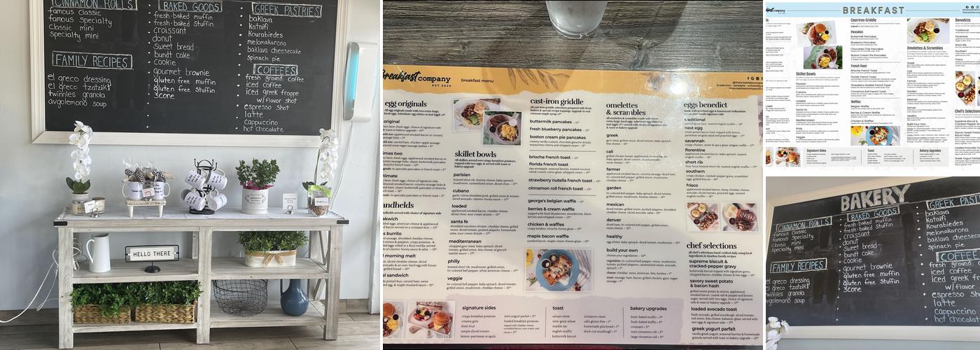 The Breakfast Company Menu