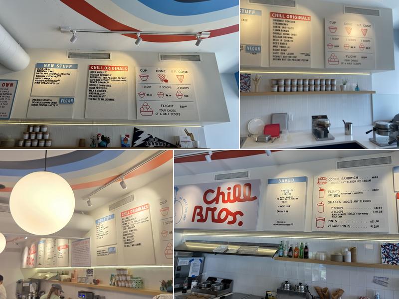 Chill Bros Scoop Shop Menu