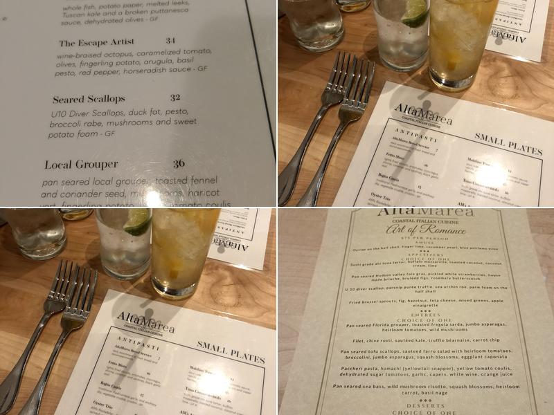 Alta Marea Menu